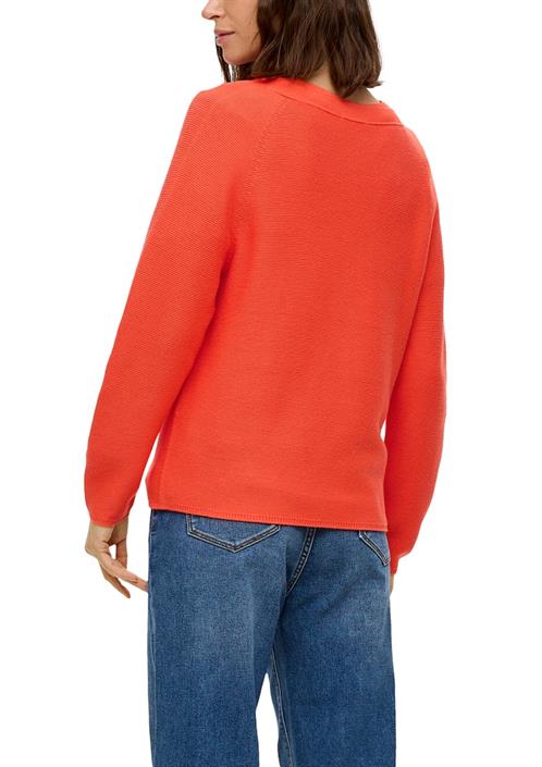 strickpullover-orange