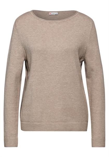 Strickpullover warm taupe mel.