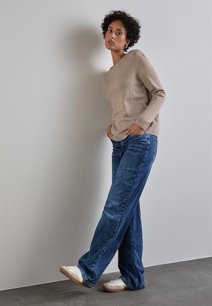 Strickpullover warm taupe mel.