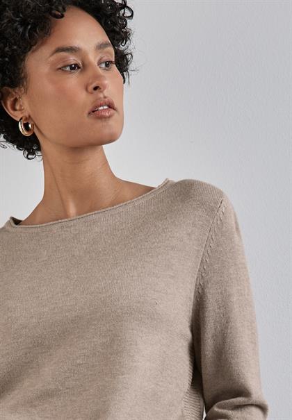 Strickpullover warm taupe mel.