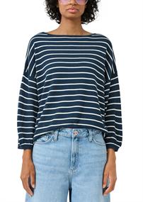 Strickpullover weiß|blau