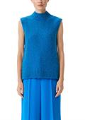 Strickpullunder aus Alpakamix blau