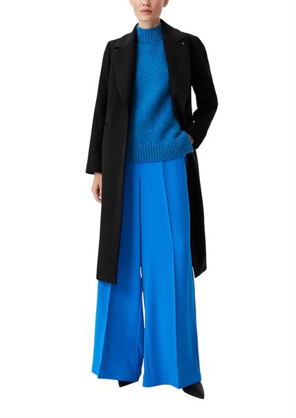 Strickpullunder aus Alpakamix blau