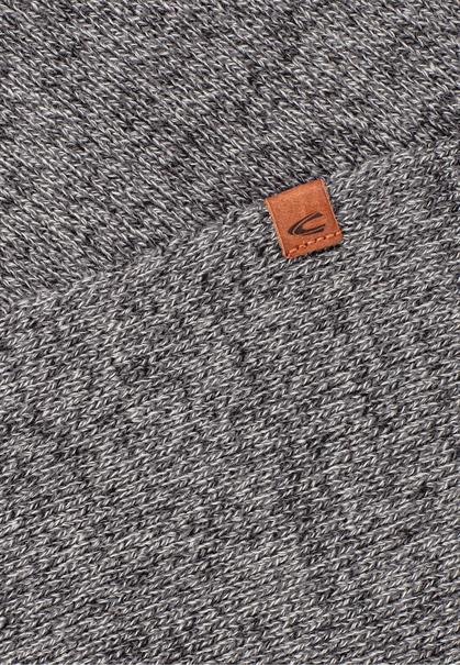 Strickschal aus reiner Baumwolle cold grey melange