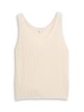 Stricktop mit V-Ausschnitt dove white
