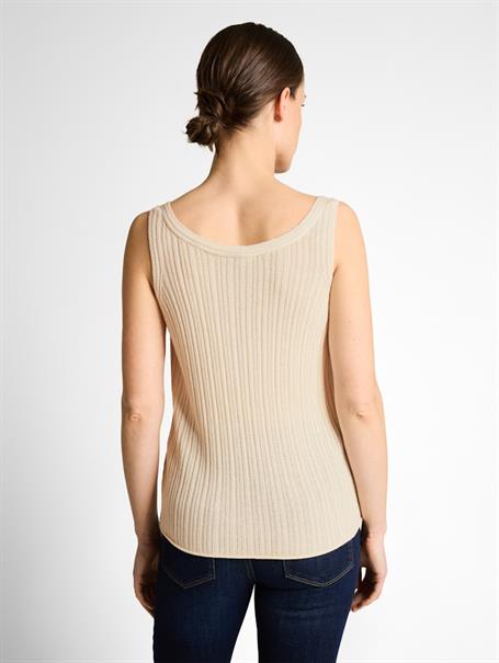 Stricktop mit V-Ausschnitt dove white