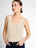 Stricktop mit V-Ausschnitt dove white