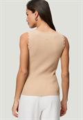 Stricktop mit Wellenkanten ginger root