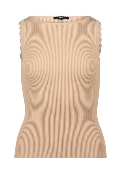Stricktop mit Wellenkanten ginger root