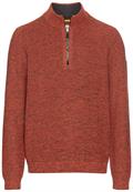 Stricktroyer aus Baumwollmix brick red