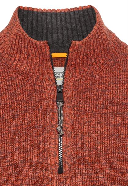 Stricktroyer aus Baumwollmix brick red