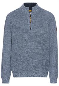 Stricktroyer aus Baumwollmix denim blue