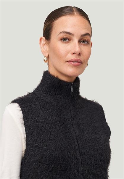 Strickweste mit Reißverschluss black beauty