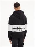 STRIPE CK COLORBLOCK HOODIE ck black