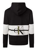 STRIPE CK COLORBLOCK HOODIE ck black