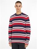 STRIPE CREW NECK SWEATER blue multi