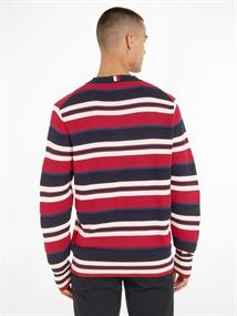 STRIPE CREW NECK SWEATER blue multi
