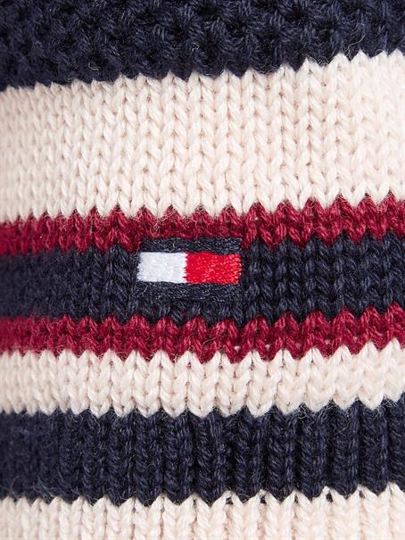 STRIPE CREW NECK SWEATER blue multi