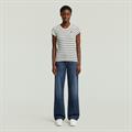 Stripe eyben slim v t 2.0 wmn milk-dk black double stripe