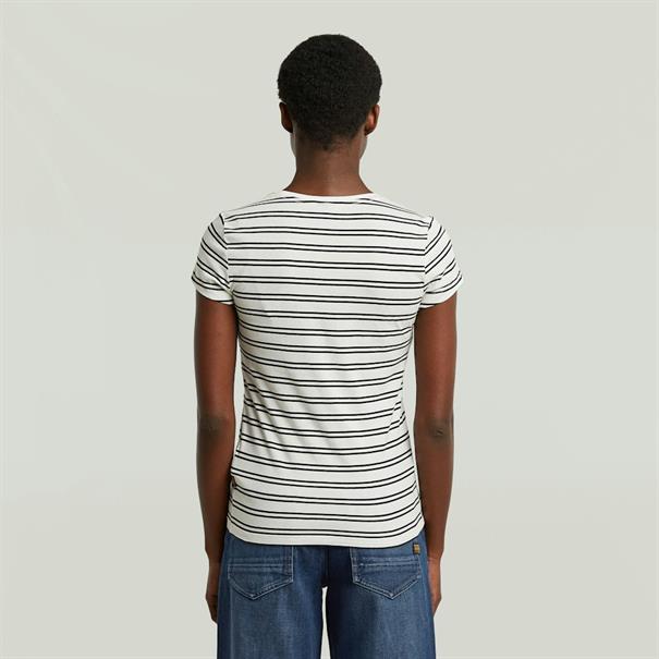 Stripe eyben slim v t 2.0 wmn milk-dk black double stripe