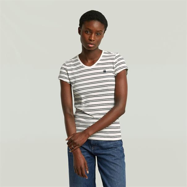 Stripe eyben slim v t 2.0 wmn milk-dk black double stripe