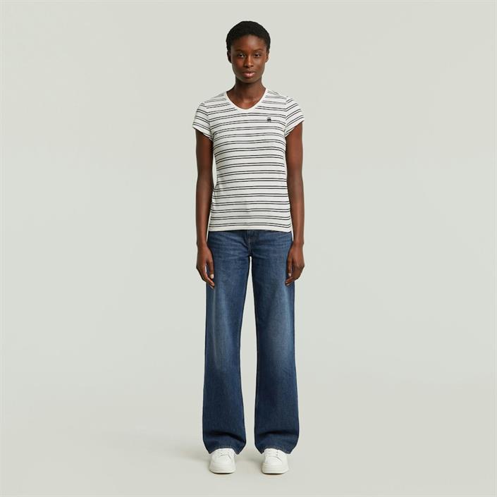 stripe-eyben-slim-v-t-2-0-wmn-milk-dk-black-double-stripe