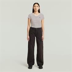 Stripe eyben slim v t 2.0 wmn milk-maroon double stripe