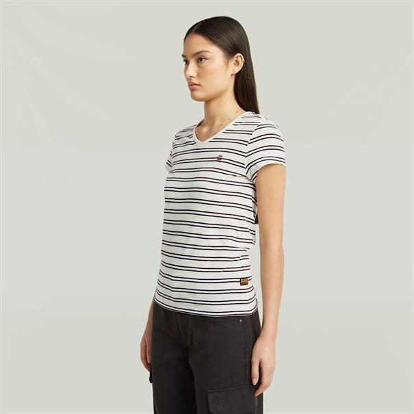 Stripe eyben slim v t 2.0 wmn milk-maroon double stripe