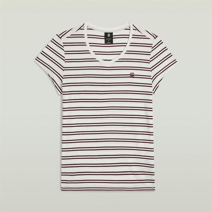 stripe-eyben-slim-v-t-2-0-wmn-milk-maroon-double-stripe