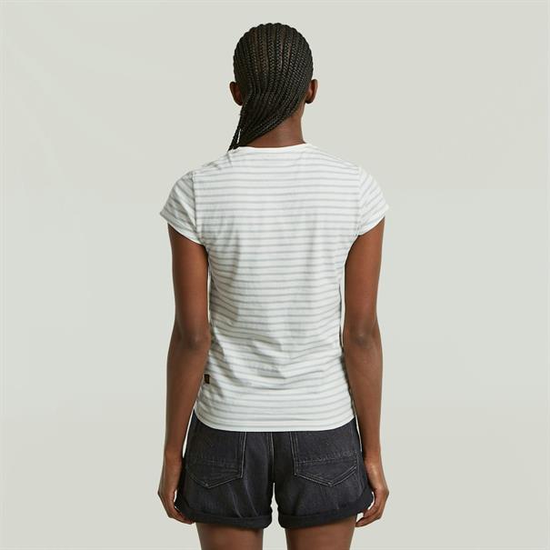 Stripe eyben slim v t 2.0 wmn milk-pale green stripe
