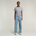 Striped knot r t wmn lt chalk-mid blue stripe