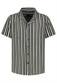stripes: black-ivory white