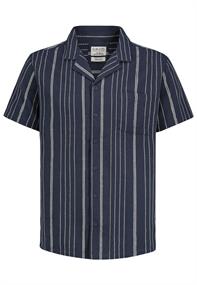 stripes: nautical blue-light sand