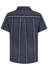 stripes: nautical blue-light sand
