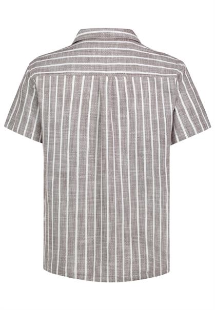 stripes: sable brown-offwhite