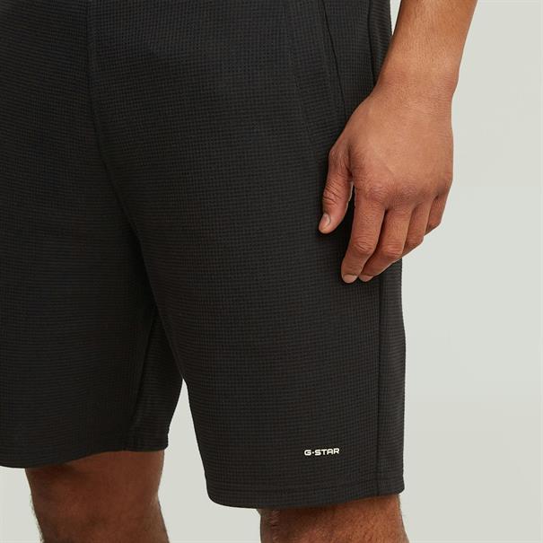 Structured jersey short dk black