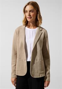 Struktur Blazer mit Taschen bleached sand melange
