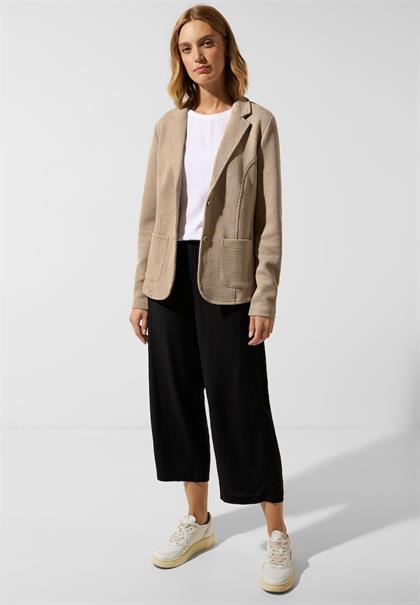 Struktur Blazer mit Taschen bleached sand melange