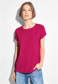 Struktur Blusenshirt pink sorbet