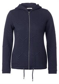 Struktur Kapuzen Sweatjacke night sky blue