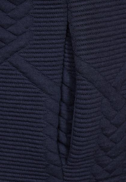 Struktur Kapuzen Sweatjacke night sky blue