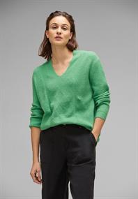 Struktur Pullover fresh gentle green melange