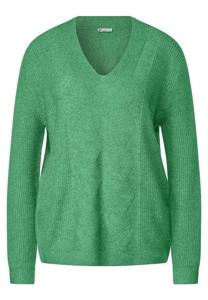 Struktur Pullover fresh gentle green melange