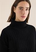 Struktur Rollkragenpullover black
