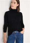 Struktur Rollkragenpullover black