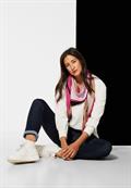 Struktur Shirt in Langarm off white