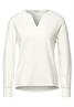Struktur Shirt in Langarm off white