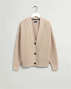 Struktur Strickjacke aus Baumwolle dry sand