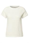 Struktur-T-Shirt vanilla white