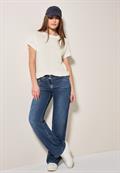Struktur-T-Shirt vanilla white